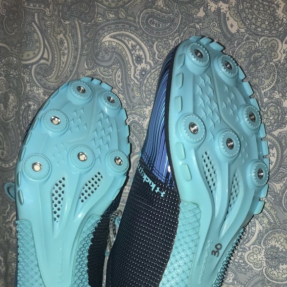 Unisex Under Armour Blue Cleats - Picture 3 of 5